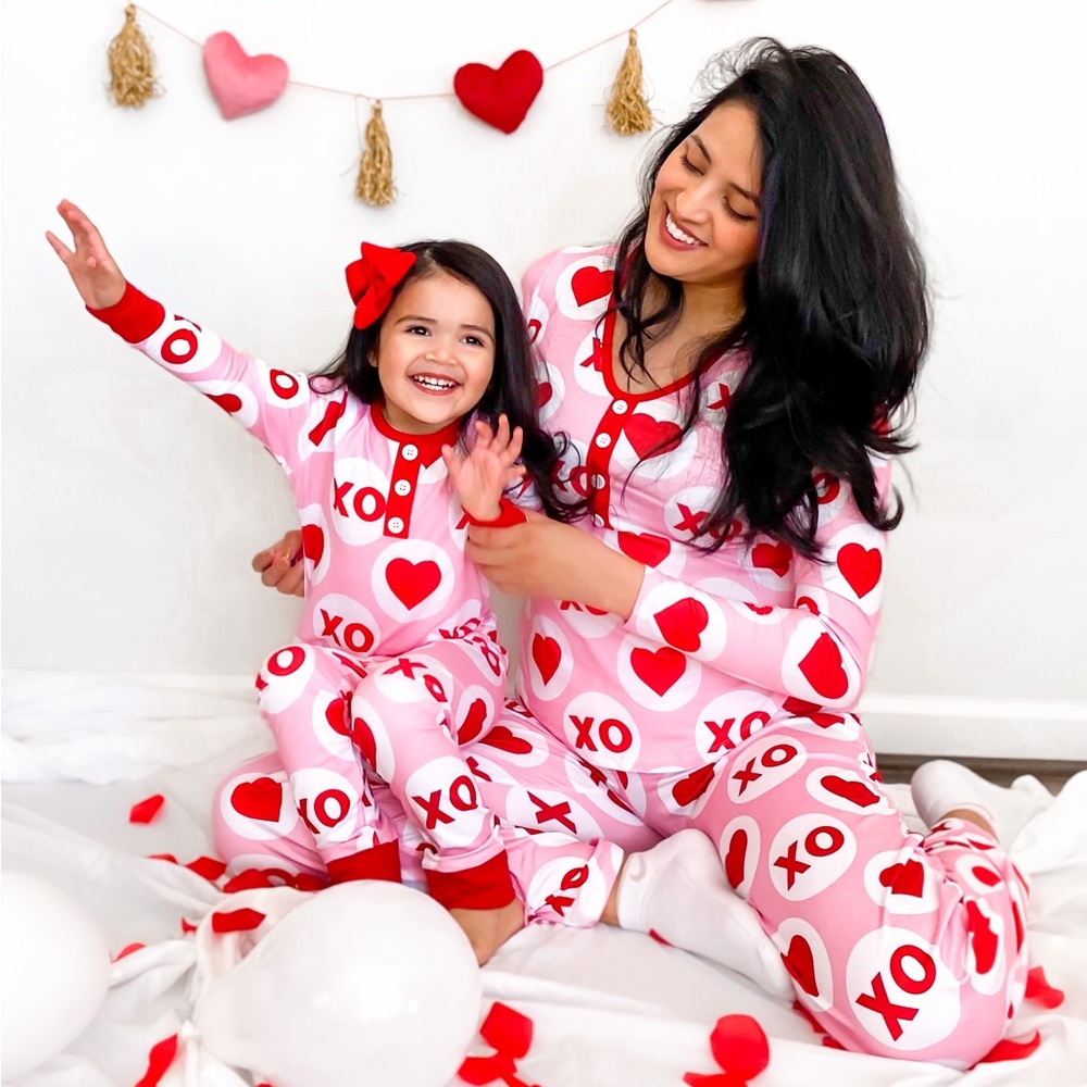 Matching Valentine’s pajamas